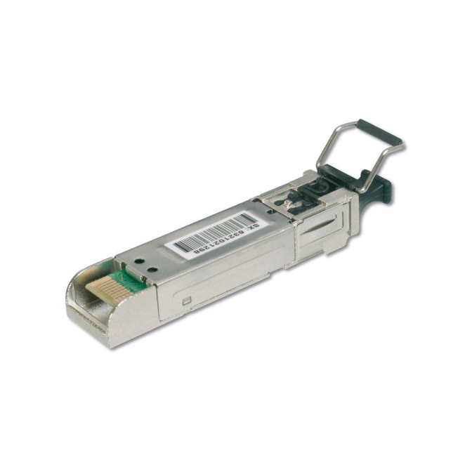 Digitus módulo mini GBIC SFP compatible con HP, 1,25 Gbps, 20 km Imagen del módulo mini GBIC (SFP) Digitus compatible con HP, velocidad de 1,25 Gbps y alcance de 20 km. SKU: DN-81001-01