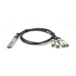 Imagen del cable de conexión directa 40G QSFP+ a 4XSFP+ de 5 metros de Digitus, modelo DN-81325, ideal para cableado en centros de datos.