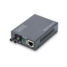 Convertidor de medios Digitus Fast Ethernet con conectores RJ45 y ST para transferencia de datos eficiente, SKU DN-82010-1