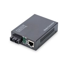 Convertidor de medios Digitus con Fast Ethernet RJ45 a SC, modelo DN-82021-1, ideal para conexiones rápidas y confiables.