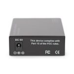 Convertidor de medios Digitus modelo DN-82124 con conectores SC para multimodo y monomodo, ofrece conexión Gigabit.