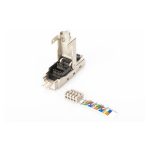 Digitus Conector RJ45 apantallado DN-93631 para ensamblaje sobre el terreno, ideal para instalaciones rápidas y seguras en cableado de red