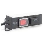 Digitus Regleta de enchufes con perfil de aluminio y conmutadores DN-95407. Incluye 7 tomas de tierra y cable de 2 m con protección de sobretensión.