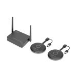 Sistema de Colaboración Inalámbrico Digitus Click & Present Pro con conectividad avanzada, modelo DS-55317, ideal para videoconferencias.