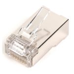 Conector RJ45 gris de Digitus, modelo X-ML-5F-EZ, ideal para cableado de red.