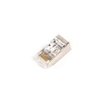 Conector RJ45 Digitus X-ML-6F-EZ en colores gris y transparente para soluciones de cableado de red