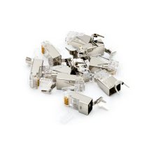 Conector RJ45 negro Digitus, modelo X-ML-6F-OD-10-IMP, ideal para redes Cat 6.