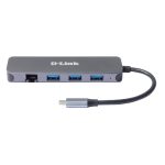 D-Link DUB-2334 base para portátil y replicador de puertos alámbrico USB Tipo C Gris, SKU: DUB-2334