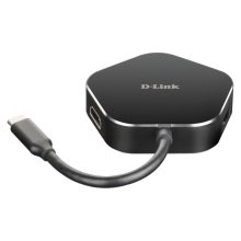 D-Link DUB-M420 base para portátil y replicador de puertos alámbrico Thunderbolt 3, aluminio negro, SKU DUB-M420