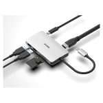 Base para portátil y replicador de puertos D-Link DUB-M610 alámbrico, USB 3.2 Gen 1 Type-C, carcasa de aluminio, SKU DUB-M610