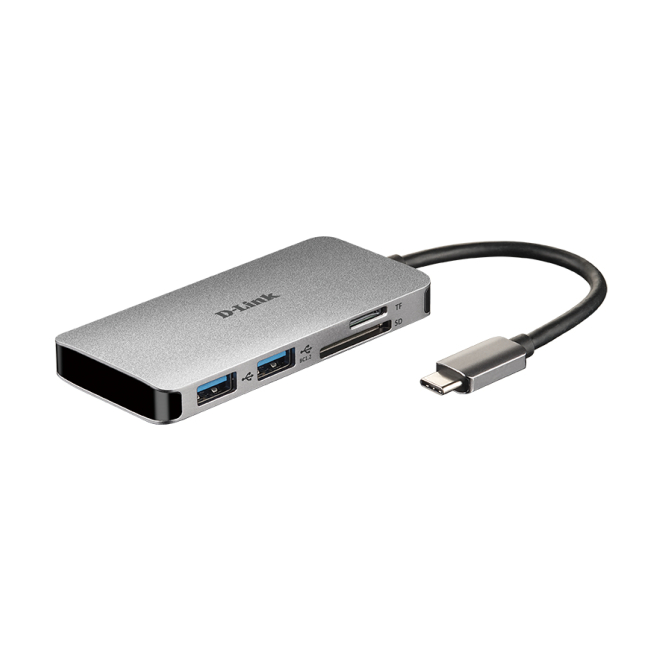 D-Link base portátil y replicador de puertos USB 3.2 Gen 1 Base para portátil y replicador de puertos D-Link DUB-M610 alámbrico, USB 3.2 Gen 1 Type-C, carcasa de aluminio, SKU DUB-M610