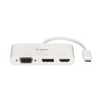 Imagen de la base para portátil y replicador de puertos D-Link DUB-V310. Es alámbrica con USB 3.2 Gen 1 (3.1 Gen 1) Type-C y de color blanco. SKU: DUB-V310.
