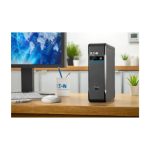 Imagen del Eaton 3P Ellipse UPS, un sistema de alimentación ininterrumpida con 0,7 kVA y 420 W, modelo SKU 3P700UD, incluye 4 salidas AC y es ideal para suministro eléctrico en espera o standby.