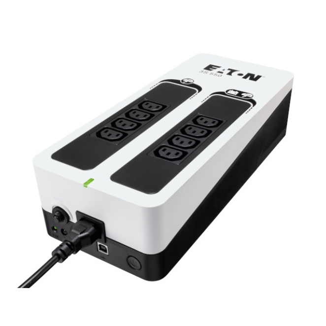 Eaton sistema de alimentación ininterrumpida de 0,55 kVA con 8 salidas AC Eaton 3S550I sistema de alimentación ininterrumpida con capacidad de 0,55 kVA y 330 W, 8 salidas AC