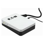 Sistema de alimentación ininterrumpida Eaton 3S Mini de 36W con SKU 3SM36, ideal para pequeños dispositivos electrónicos.