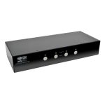 Interruptor KVM Tripp Lite B004-DPUA4-K negro con 4 puertos para conectar computadoras y dispositivos USB