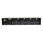 Interruptor KVM Tripp Lite B004-DPUA4-K negro con 4 puertos para conectar computadoras y dispositivos USB