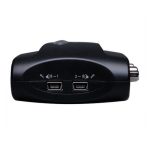 Tripp Lite modelo B004-VUA2-K-R, KVM compacto de 2 puertos USB con soporte de audio y cables incluidos.
