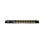 Interruptor KVM Eaton B020-U16-19-IPF para montaje en rack, color negro, con 16 puertos. SKU: B020-U16-19-IPF