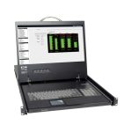 Imagen de la Tripp Lite B021-000-19, una consola para montar en rack 1U con pantalla LCD de 19 pulgadas.