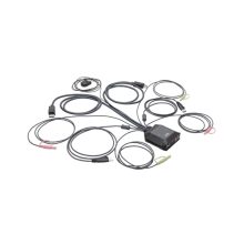 Interruptor KVM Tripp Lite B032-DPUA2 en color negro con conexión DisplayPort, modelo B032-DPUA2