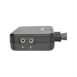 Vista frontal del Tripp Lite B032-HUA2, un KVM con cables USB, HD y capacidad de audio y video, SKU B032-HUA2