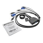 Cable KVM de 2 Puertos Tripp Lite B032-VU2 con conexión USB y VGA, ideal para compartir periféricos