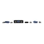 Cable KVM de 2 Puertos Tripp Lite B032-VU2 con conexión USB y VGA, ideal para compartir periféricos