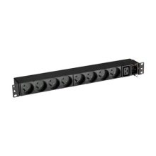 Eaton FlexPDU 8 FR, unidad de distribución de energía con 9 salidas AC, 1U, color negro, SKU EFLX8F