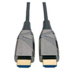 Tripp Lite P568-10M-FBR, un cable óptico activo de fibra HDMI de alta velocidad 4K x 2K HDR a 60 Hz, 4:4:4, color negro, de 10 metros de longitud