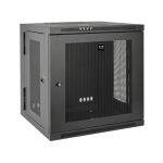 Gabinete Tripp Lite SRW10US Smartrack 10U para instalación en pared con ajuste de profundidad y parte posterior abatible.
