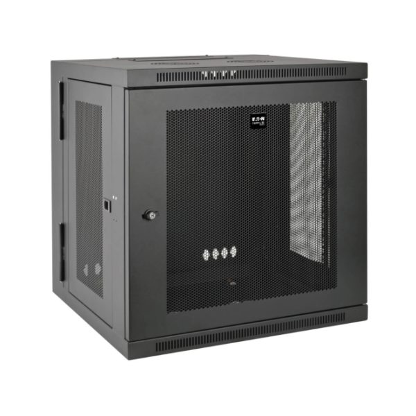 Gabinete Tripp Lite SRW10US Smartrack 10U para instalación en pared con ajuste de profundidad y parte posterior abatible.