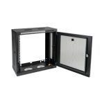 Vista frontal del gabinete Smartrack de 12U de Tripp Lite modelo SRW12U13, diseñado para instalación en pared con ajuste de profundidad y bajo perfil