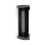 Vista frontal del gabinete Smartrack de 12U de Tripp Lite modelo SRW12U13, diseñado para instalación en pared con ajuste de profundidad y bajo perfil