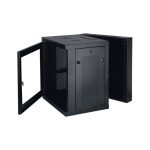 Gabinete Tripp Lite SRW12USG Smartrack 12U de bajo perfil con ajuste de profundidad, instalación en pared y ventana de acrílico transparente, SKU SRW12USG