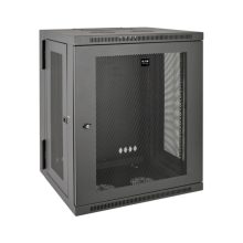 Gabinete Tripp Lite SRW15US Smartrack 15U de bajo perfil para instalación en pared, ajuste de profundidad y parte posterior abisagrada. SKU: SRW15US