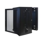 Gabinete Tripp Lite Smartrack 18U para instalación en pared con profundidad ajustada y parte posterior abisagrada, SKU SRW18US