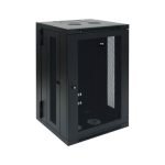 Gabinete Tripp Lite Smartrack 18U para instalación en pared con profundidad ajustada y parte posterior abisagrada, SKU SRW18US