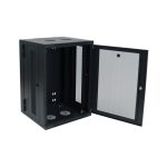 Gabinete Tripp Lite Smartrack 18U para instalación en pared con profundidad ajustada y parte posterior abisagrada, SKU SRW18US