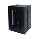 Gabinete Tripp Lite Smartrack 18U para instalación en pared con profundidad ajustada y parte posterior abisagrada, SKU SRW18US