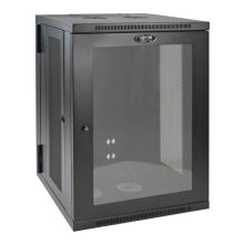 Tripp Lite Gabinete Smartrack 18U, bajo perfil, para instalación en pared, con ventana de acrílico y parte posterior con bisagras. SKU: SRW18USG