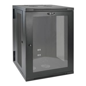 Tripp Lite Gabinete Smartrack 18U, bajo perfil, para instalación en pared, con ventana de acrílico y parte posterior con bisagras. SKU: SRW18USG