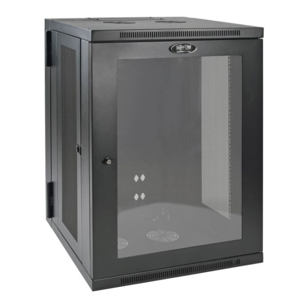 Tripp Lite Gabinete Smartrack 18U, bajo perfil, para instalación en pared, con ventana de acrílico y parte posterior con bisagras. SKU: SRW18USG