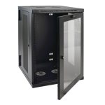 Tripp Lite Gabinete Smartrack 18U, bajo perfil, para instalación en pared, con ventana de acrílico y parte posterior con bisagras. SKU: SRW18USG