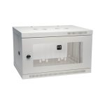 Gabinete Tripp Lite SRW6UW Smartrack de 6U de bajo perfil con ajuste de profundidad para montaje en pared, color blanco