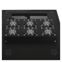 Panel de ventilador Tripp Lite instalado en techo, 208-240V con 6 ventiladores de alto rendimiento, 420 CFM, entrada C14, instalación sin herramientas, SKU SRXFANROOF