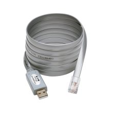 Cable Tripp Lite U209-006-RJ45-X de 1.83 metros en color gris, tipo rollover USB-A a RJ45 serial compatible con Cisco, velocidad 250 Kbps