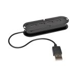 El hub Tripp Lite Ultra-Mini de 4 puertos USB 2.0 de alta velocidad, SKU U222-004, para expandir la conectividad USB.