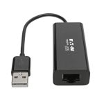 Adaptador Tripp Lite U236-000-R con conexión USB 2.0 a Ethernet NIC 10/100 Mbps, puerto RJ45, color negro