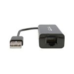 Adaptador Tripp Lite U236-000-R con conexión USB 2.0 a Ethernet NIC 10/100 Mbps, puerto RJ45, color negro
